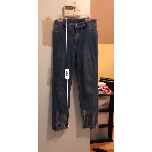 Calzedonia Jeans Dangling Rhinestone Straight Fit - Picture 7 of 7